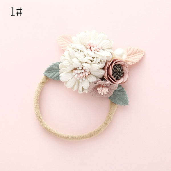 BalleenShiny Fashion Florals Headband Newborn Baby Elastic Princess