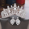 Baroque Crystal Water Drop Bridal Jewelry Sets Rhinestone Tiaras Crown
