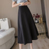 Bean Green Elegant Summer A Line Pleated Skirts Woman 2021 Korean