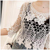 Blouse Women Skirt Shawl Women's Pullover Short Summer Knitted Hollow