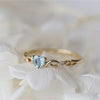 Blue Rings Cubic Zircon Stone Heart Ring For Women Female Sea Blue