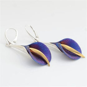 Bohemia Handmade Calla Lily Flower Earrings for Women Jewelry Wedding