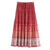 Bohemia Location Floral print Cotton Long BOHO Skirt  Hippie Women