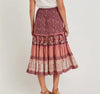 Bohemia Location Floral print Cotton Long BOHO Skirt  Hippie Women