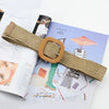 Bohemian Braided Waist Belt Round Square Buckle