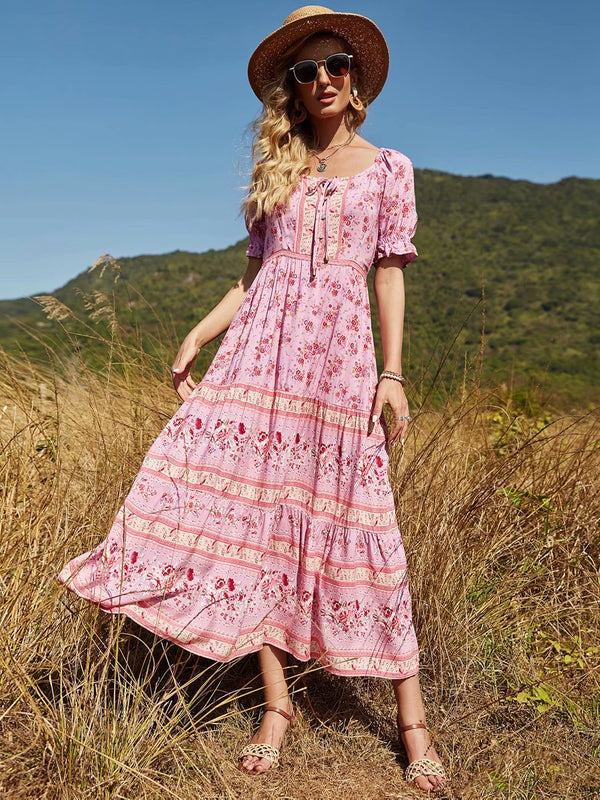 Strawberry Fields Cotton Maxi Dress