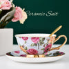 Bone China Coffee Cup Saucer Spoon Set English Afternoon Teacup