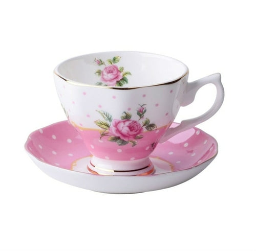 Bone China Coffee Cup Spoon Saucer Set English afternoon Tea cup