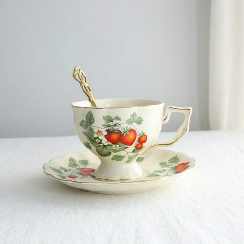 Bone China Coffee Cup Spoon Saucer Set English afternoon Tea cup