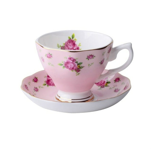 Bone China Coffee Cup Spoon Saucer Set English afternoon Tea cup