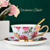 Bone China Coffee Cup Spoon Saucer Set English afternoon Tea cup