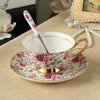 Bone China Coffee Cup Spoon Saucer Set English afternoon Tea cup