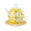 Bone China Coffee Cups and Saucers Tea Pot Set Luxury High Quality