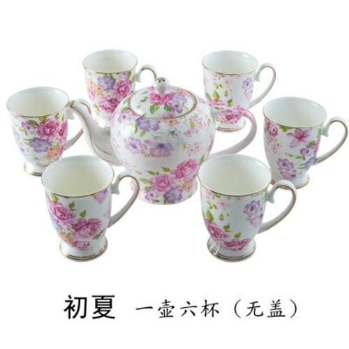 Bone China Coffee Set Simple European Luxury Cup And Pot English