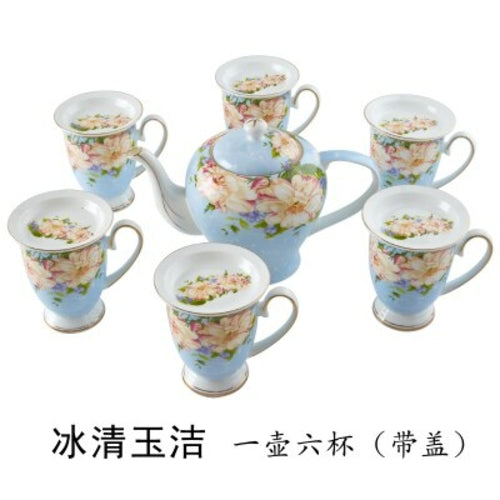 Bone China Coffee Set Simple European Luxury Cup And Pot English