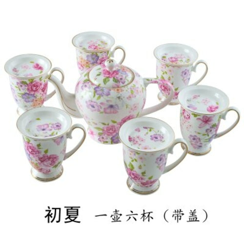 Bone China Coffee Set Simple European Luxury Cup And Pot English