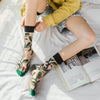 Breathable Socks Embroider Floral Women's Socks Lace Thin Transparent