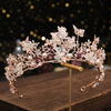 Bridal Crown Baroque Pearl Rhinestone Crown And Tiara Butterfly