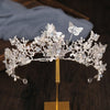 Bridal Crown Baroque Pearl Rhinestone Crown And Tiara Butterfly