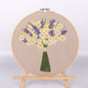 Brilliant Lavender Embroidery Kit DIY Needlework Flower Pattern