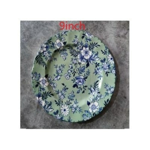 British Retro Blue and white porcelain tableware steak plate photo