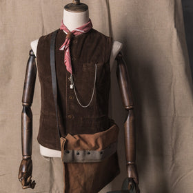 Bronson 1910s French Workwear Corduroy Vest Vintage Hunting Field