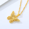 Butterfly Necklaces For Women Stainless Steel Gold Water Wave Chain