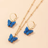 Cottagecore Jewelry Butterfly Necklace earrings