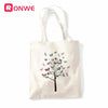 Butterfly Tree Print Reusable Women Shopping Canvas Bag Girl Tote Eco