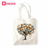 Butterfly Tree Print Reusable Women Shopping Canvas Bag Girl Tote Eco