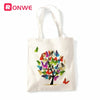 Butterfly Tree Print Reusable Women Shopping Canvas Bag Girl Tote Eco