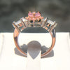 CC 925 Silver Rings For Women Princess Propose Marriage Pink Heart