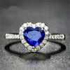 CC Heart Rings for Women S925 Silver Wedding Engagement Bridal Jewelry