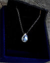 CC Necklaces Pendants Women S925 Silver Water Drop Cubic Zirconia