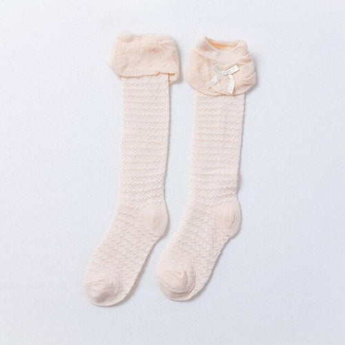 Baby Girls Leg High Barrel Cotton Socks