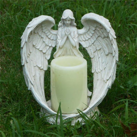 Candle Holders Resin Angel Figurines Craft Resin Candlestick