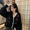 Sweet Cherry Knitted Cardigan