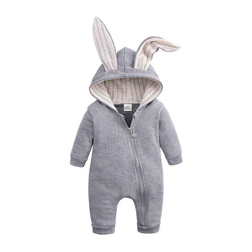 Bunny Baby Hoodie Outfits Rompers Cotton