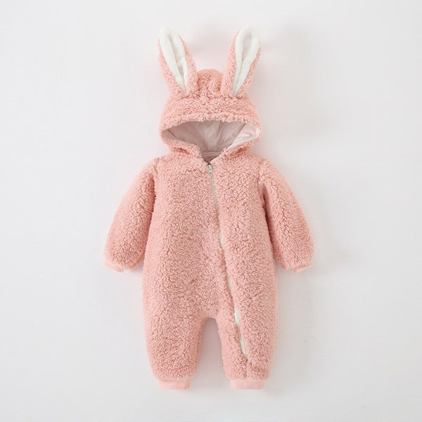 Cartoon Cute Rabbit Winter NewBorn Romper For Baby Girls And Boys