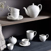 Ceramic Coffeeware Sets White Porcelain Tea Pot Coffee Cup & Saucer