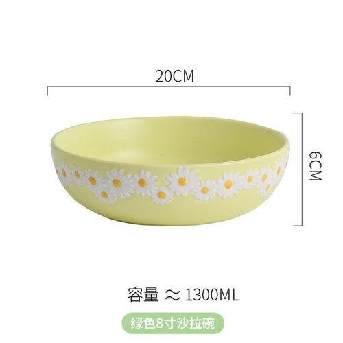 Ceramic Tableware Dishes And Plates Sets Small Daisy Underglaze Home