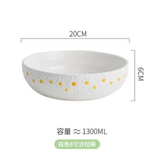 Ceramic Tableware Dishes And Plates Sets Small Daisy Underglaze Home