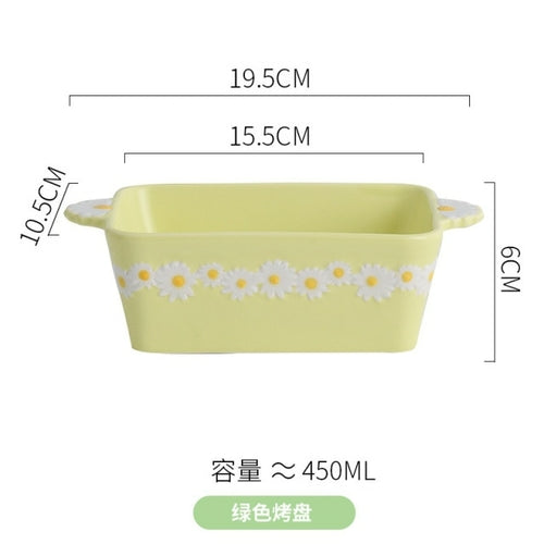 Ceramic Tableware Dishes And Plates Sets Small Daisy Underglaze Home