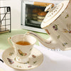 Ceramic coffee pot cup dragonfly bee butterfly afternoon tea set cup