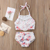 Children Lace Floral Swimsuit Baby Girls Swimwear