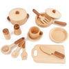 Children's Log Wooden Kitchen Toy Set Pretend Play Simulation