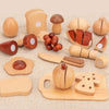 Children's Log Wooden Kitchen Toy Set Pretend Play Simulation