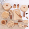 Children's Log Wooden Kitchen Toy Set Pretend Play Simulation