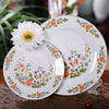 China Bone Dinner Plate Flower Food Dishes and Plates Luxury Gold