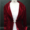 Christmas Burgundy Red Velvet Bridal Cloaks With Long Sleeves Sweep